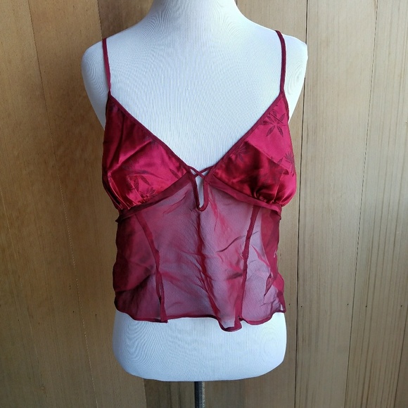 Frederick's of Hollywood Tops - 10/$30 Vintage 90's Burgundy Frederick's Crop Top